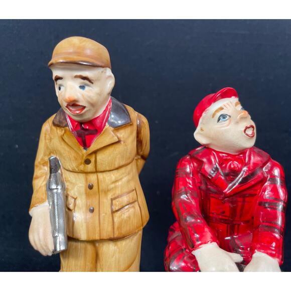 Pair of humorous hunter figurines from the 50's Ideal, Japan - Picture 6 of 11